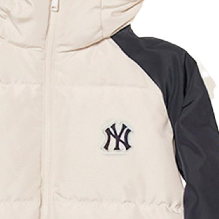 New MLB Varsity New York Yankees Down Jacket Unisex Dark Cream 3ADJV0246-50CRD