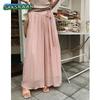 Women's Y2K Chiffon Summer Clothing Skirts Pants Puffy Dress Wide Leg Baggy Pants Trousers Korean Style Women 2023 Clothes