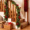 Christmas Norfolk Wreath PE Soft Rubber Texture Needles And Pinevine Christmas Decoration