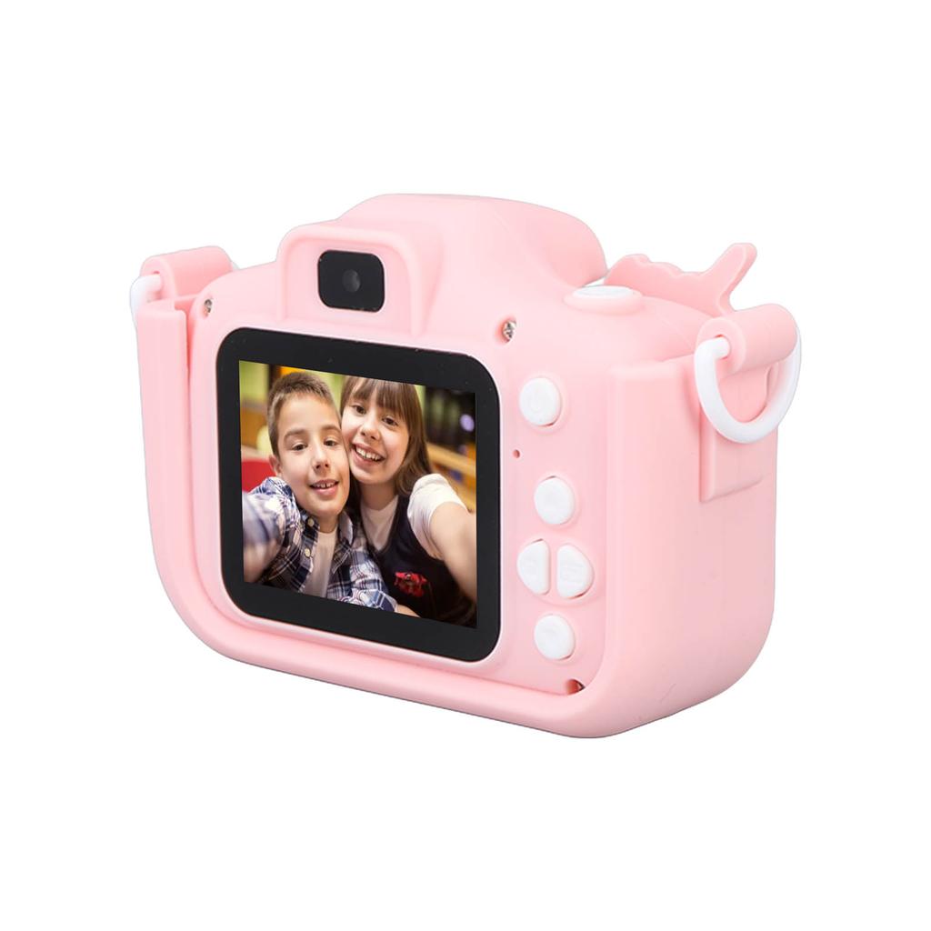 Kids Camera Dual Camera 2.0in IPS Screen 1080P Video Camera Toy with 32G Memory Card Pink
