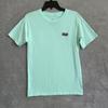 Vibes Shirt Adult Small Aqua Blue Embroidered Drip Short Sleeve Crew Neck Cotton