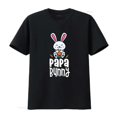 Papa Bunny T Shirt Cute Easter Design for Daddy Mommy Rabbit Lovers Perfect Themed Parties Vintage Washed Versatile