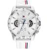 Tommy Hilfiger Tucker Weiße Zifferblatt Weiße Silikonarmband Herren Quarz Uhr 1710676