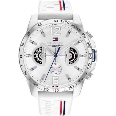 Tommy Hilfiger Tucker Weiße Zifferblatt Weiße Silikonarmband Herren Quarz Uhr 1710676