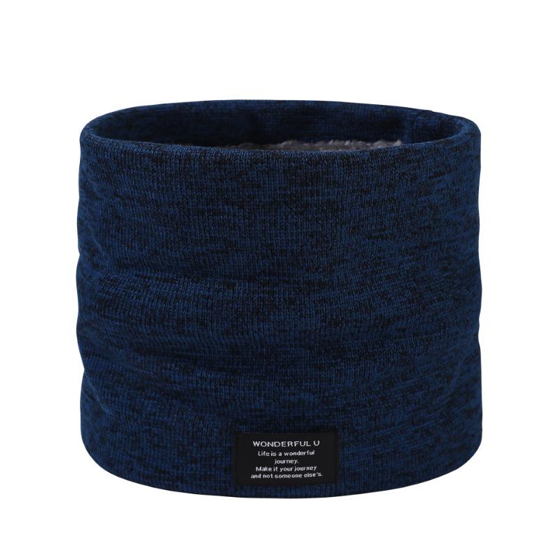 Winter Men's Knitted Scarf Outdoor Cold-proof Cycling Velvet Scarf Women's New Neck Cover Fashionable and Versatile