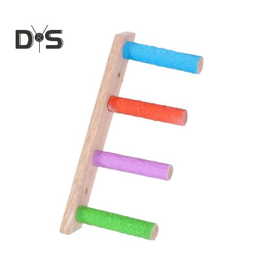 4/6/8 Steps Parrot Ladder Nature Wooden Birds Climbing Ladder Parakeet Play Exercise Stand Perch Birds Cage Accessories for Budgies Peony Parrots