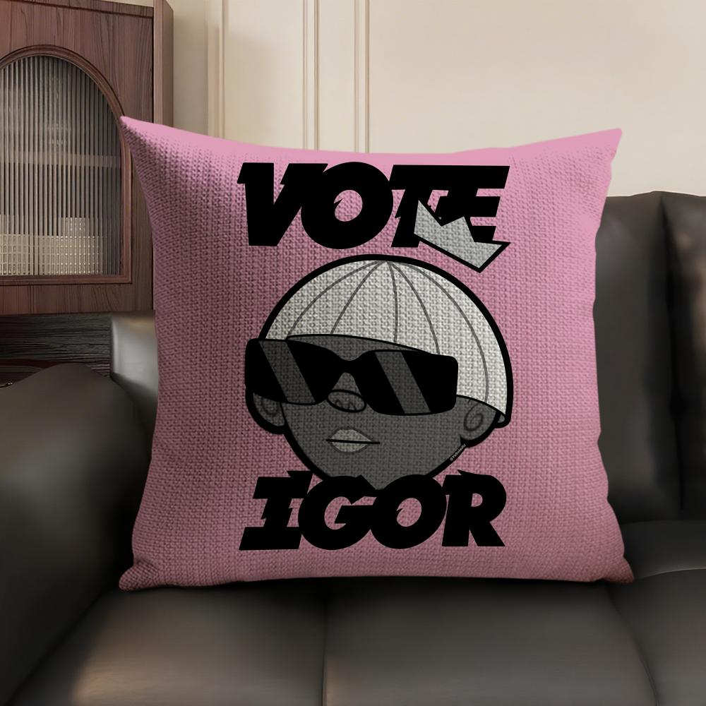T-Tyler The C-Creator Rapper Cushion Cover Natural Linen Organic Fabric Double-Sided Printing Sofa Home Decor Gift Pillow Case