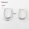 3 Styles Fashion Rhodium/Gold Plated Simple Hoop Earrings for Women Circle Piercing Round Ring Earrings Wholesale