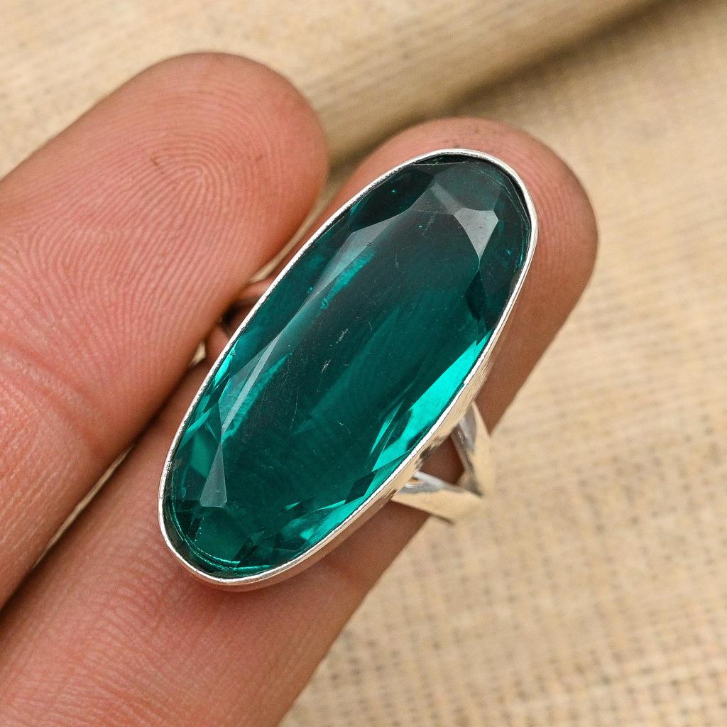 Indicolite Gemstone Handmade 925 Solid Sterling Silver Jewelry For Her