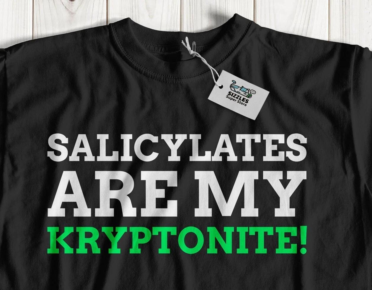 

Unisex Funny Salicylates Intolerance T-Shirt salicylates intolerant Gifts S