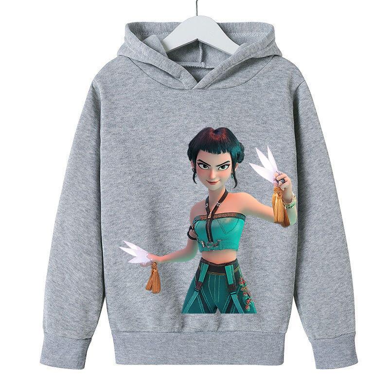 Kpop Witch Hunt Children's Clothing, Boys and Girls Spring and Autumn Hoodies with Warmth and Fleece Sweatshirts