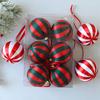 6Pcs 8cm Christmas Ball Ornaments Plastic Hanging Decor for Tree Window Display & DIY Crafts Shatterproof Festive Decorations