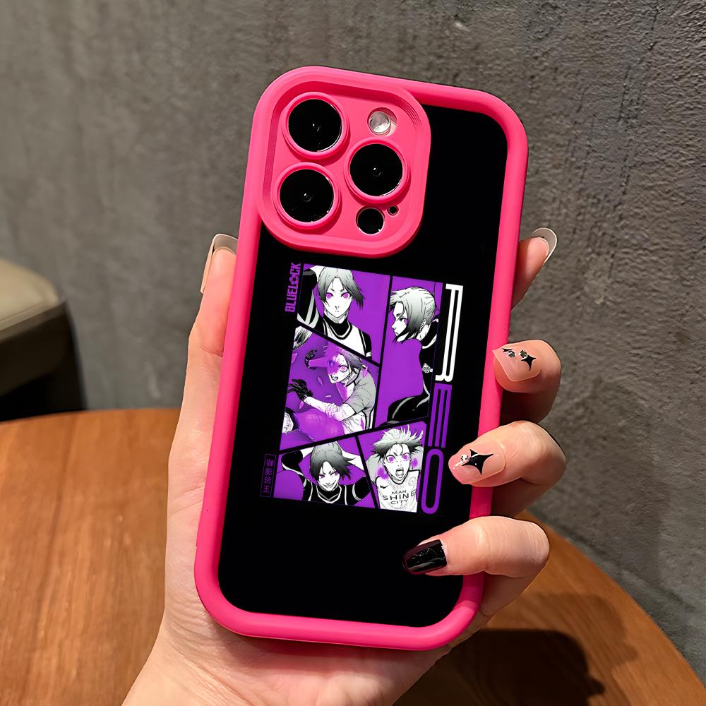 Blue Lock Reo Mikage Verdickte TPU Handyhülle für iPhone 17 16 15 14 13 12 11 Air Pro Max Plus Bunte Hülle