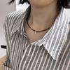 Original Design Black And White Beaded Temperament Versatile Collarbone Chain Female Personality Unique Fashion Commuting Must Enter Necklace