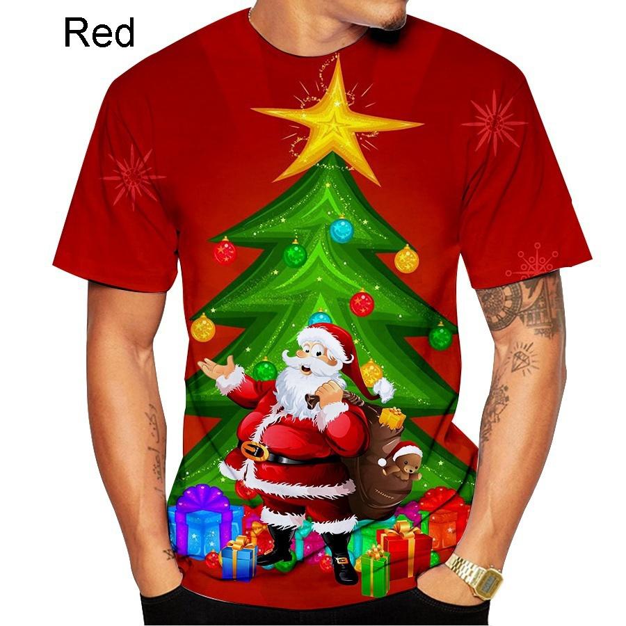 New Fashion Christmas Eve 3d Printed T-shirt Casual Short Sleeve T-shirt for Both Men and Women