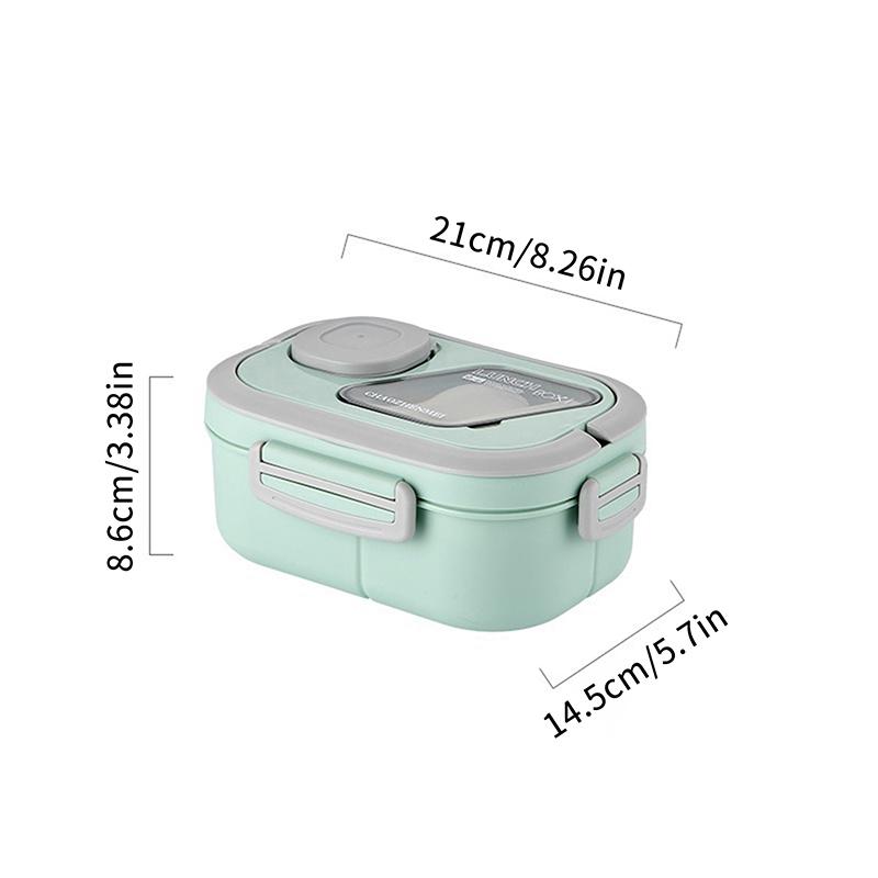 Convenient Insulated Lunch Box, European Oval Sealed Fresh-keeping Lunch Box, Double-layer Household Adult Bento Box
