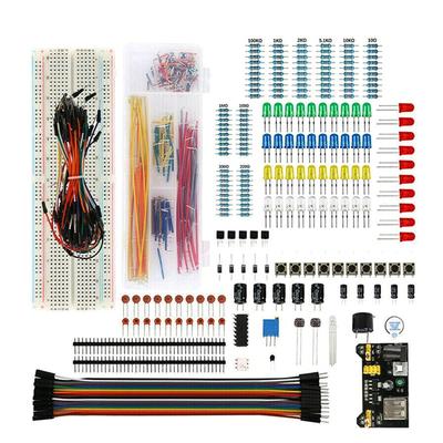 Kit Electrónico de Inicio DIY 830 Puntos de Conexión Protoboard Para Arduino Uno R3 Kit de Componentes Electrónicos Con Caja