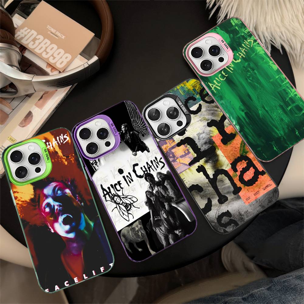 A-Alice I-In C-Chains Phone Cases For iPhone 17 16 15 14 13 12 11 Plus Pro Max Pro Color Matte Cover