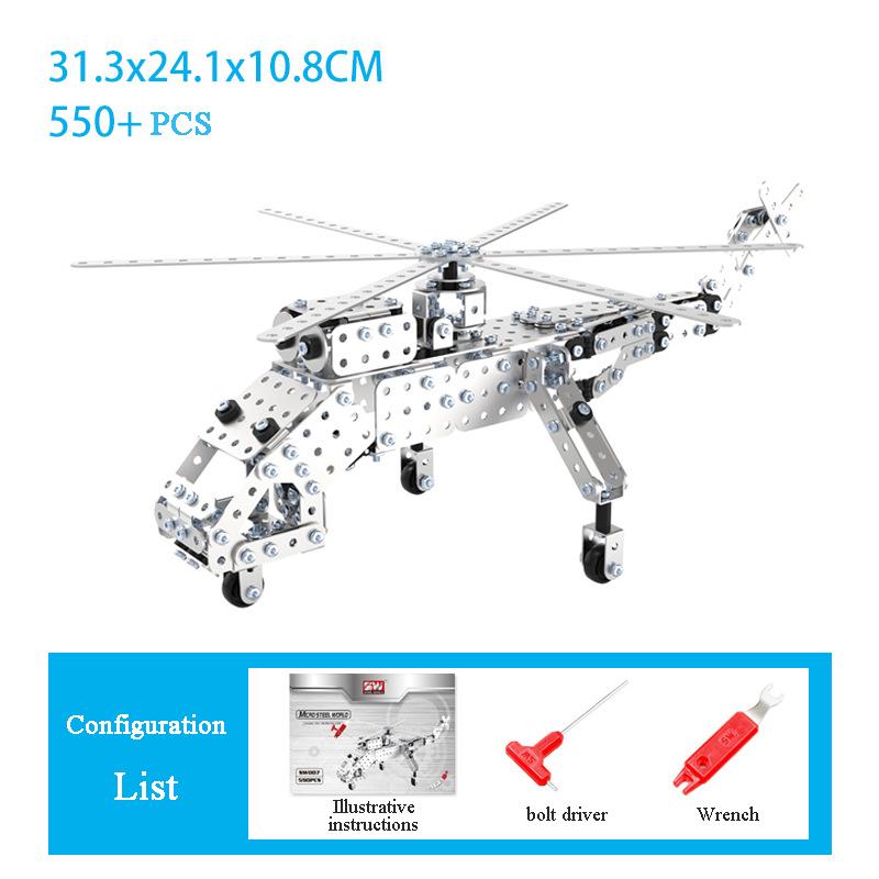 Kinder DIY Metall 3D Montage Bausteine Flugzeug Kriegsschiff Modell Schraube Mutter Metallspielzeug Erwachsener Hoher Schwierigkeitsgrad Puzzle