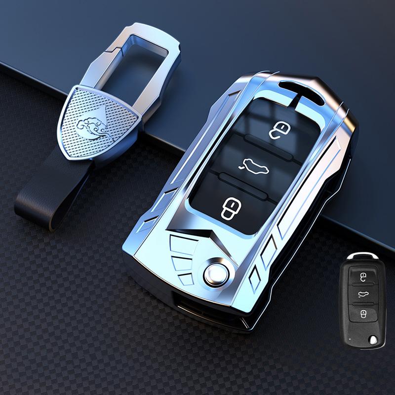 Zinc Alloy Car Key Case Tpu Cover For Vw Volkwagen Polo Bora Tiguan Passat Golf 6 Lavida Scirocco Protect Shell Accessories