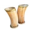 2 Piece Custom Ox Horn Viking Drinking Mug Cups Natural Christmas Gift
