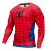 T-shirt de Compression Imprimé Spider-Man 3D Homme Marvel Manches Longues Séchage Rapide Hauts de Sport 2022