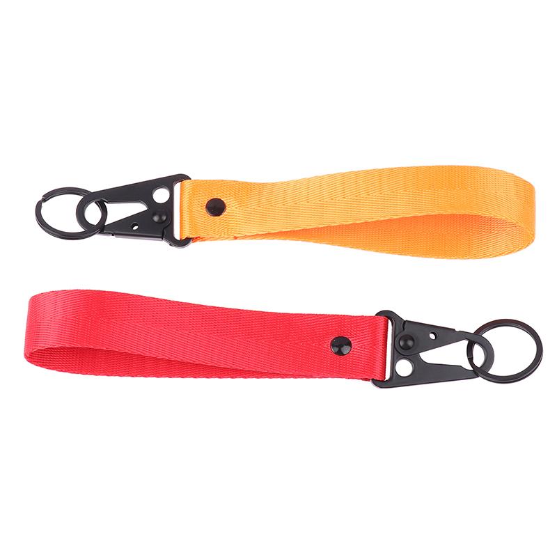 Solid Color Ribbon Keychain Lanyard Business Gift Key Chain For Jdm Car Motorcycle Keychain Key Ring