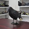 Simulation Black Crow Garden Decoration Suitable Halloween Bird Statue Ornament Outdoor Jardin Terror Black Crow Decorative