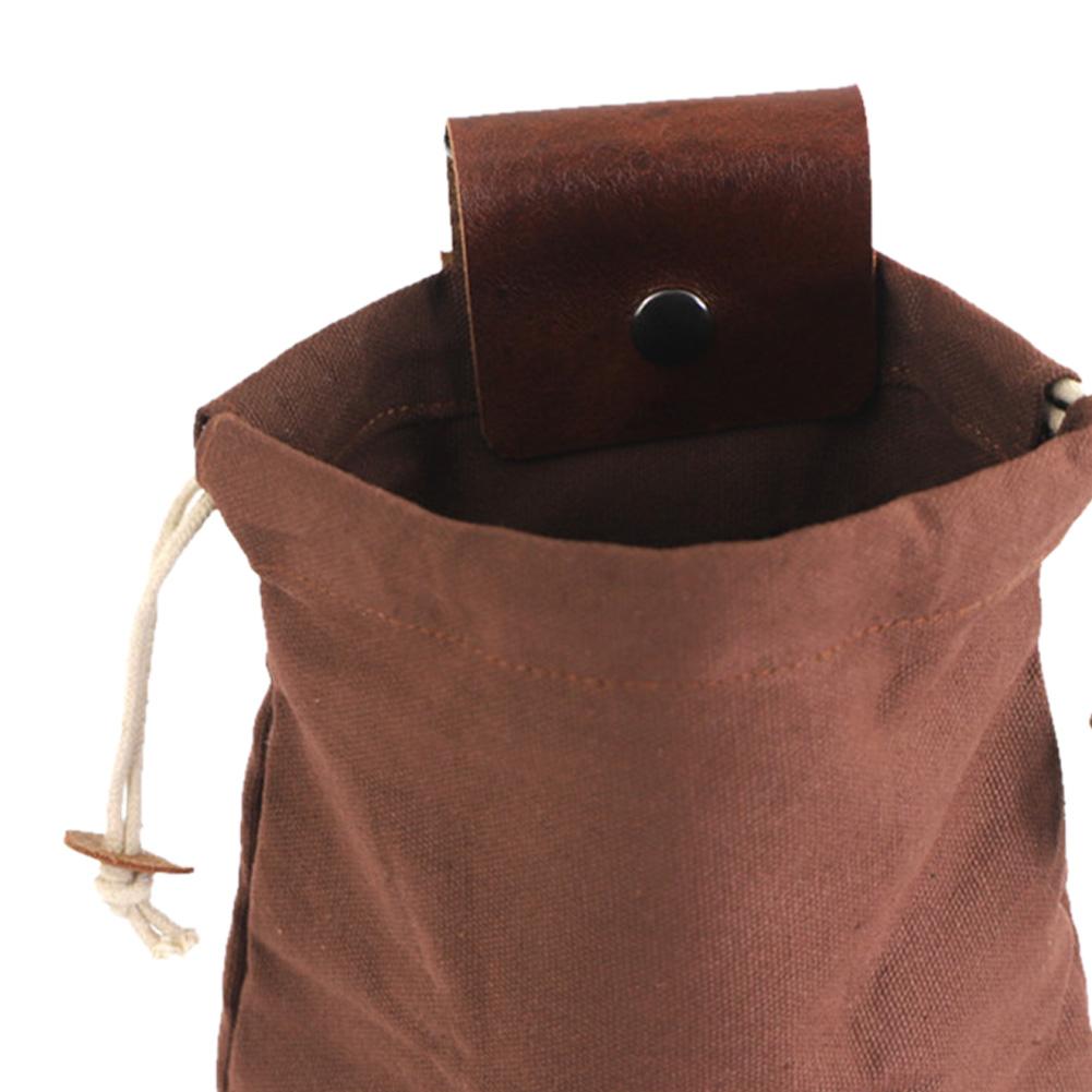 Fruchtsammelbeutel faltbar Bushcraft Leder PU Jagd-Gürteltasche Sammeltasche Tragbare Bushcraft-Tasche zum Wandern