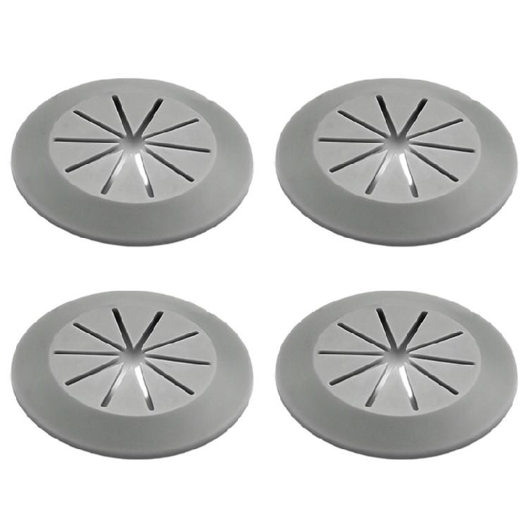 4 Stück Möbel Kabelmanagement Abdeckungen Klebende PVC Drahtloch Schoner Drahtverdeck Platten für Schreibtisch Schrank