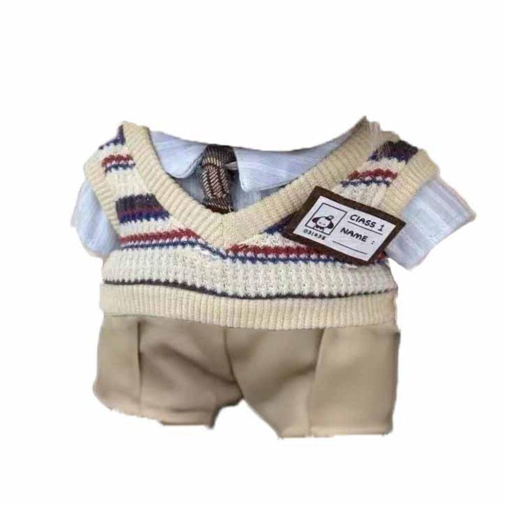20Cm Cotton Doll Clothes Plush Doll Diy Clothing Cat Ear Uniform Hoodie Cool Jacket No Attribute Dolls Accessories