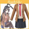 Premium Seishun Buta Yarou Wa Bunny Girl Sakurajima Mai Cosplay Kostüm Komplettset Outfit für fesselnde Partys und Events