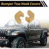 Car Bumper Tow Hook Covers for Jeep Wrangler JK JL Gladiator TJ 2007-2023 Tow Cover Cap Rubber Beige 2pcs