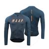Mens Long Sleeve Cycling Jersey Spring Autumn Winter Breathable Quick Dry Polyester Bike Shirt Road Mountain Biking