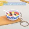 Chinese-Style Edible Toy Keychain: 4cm Simulation Food Bowl Pendant Gift