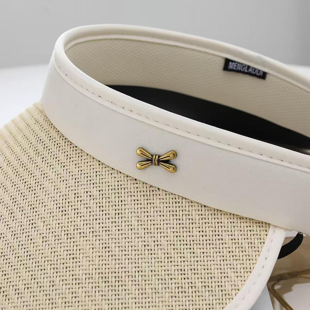 Large Brim Straw Hat Women Summer Sun Protection Hat Shell Hat Travel Ultraviolet Empty Top Sun Hat Sun Hat