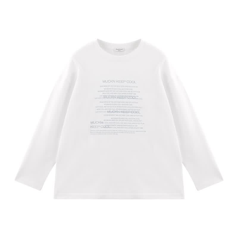Mucmukn Boys' Letter Print Long-Sleeve T-Shirt