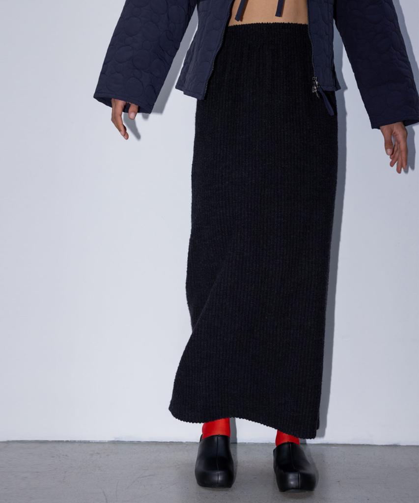 SUSUMU Boring Knit Skirt - Black