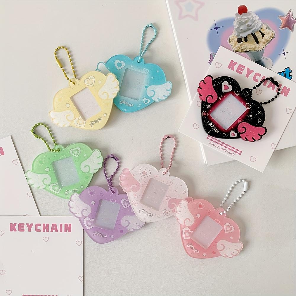 Photo Keychain Holder, Y2K Style Mini Photo Frame Key Rings, Kpop Things Acrylic Charm Accessories, DIY Picture Key Chain