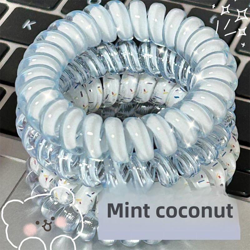 Set of 4 Phone Line Hair Ties, Fresh And Versatile, High Elasticity, Durable, And No Trace Hair Bands.