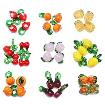 Mărgele de sticlă de cristal Fructe Legume Mărgele distanțatoare libere pentru realizarea de bijuterii Colier brățară DIY