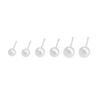 Minimalist Natural Pearl 925 Sterling Silver Stud Earrings