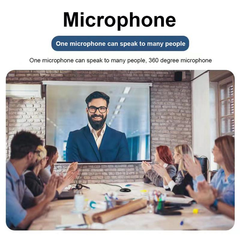 Desktop Conference Microphone 3.5mm Plug/USB Plug Computer Mic 360° Omnidirectional Speakerphone Microphone With Anti-slip Base
