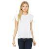 Bella + Canvas Womens/Ladies Flowy Muscle Rolled Sleeves T-Shirt