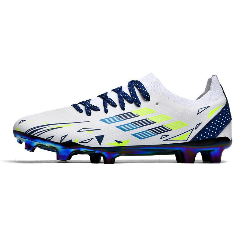 New C Luo Colorful Electroplated Bottom Couple Youth Student Game Training TPU Seamless Low-top Football Shoes