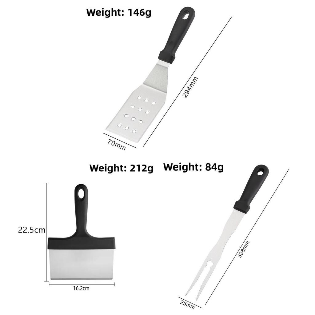 Stainless Steel Steak And Pancake Spatula With Long Handle For Home Kitchen Cooking