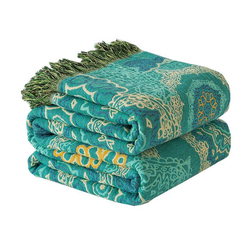 Cotton Gauze Double Cover Throw Blanket Towel Quilt Summer Thin Quilt Single Blanket Summer Nap Air Conditioning Cool Blanket For Home