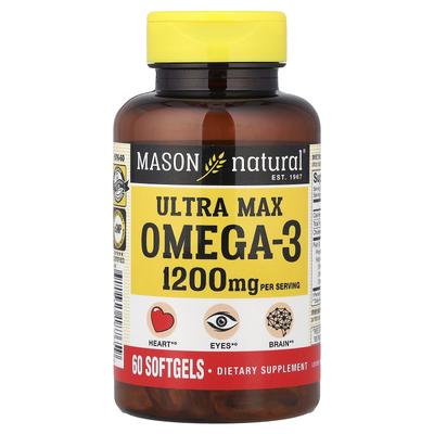 Ultra Max Omega-3, 60 Softgels (600mg Per Softgel)