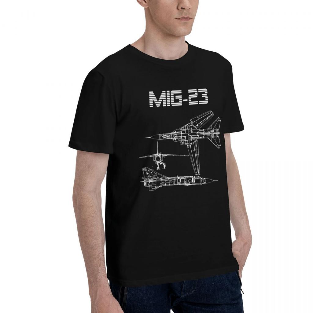 Mig23 Soviet Plane 1 100 Cotton Casual Breathable Confortable Totoro Funny TShirt For Men Man Clothes