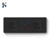 Indian Standard Smart Wall Switch & Socket Combo 6M Glass Touch Light Control WiFi for Tuya Compatible with Smart Life App